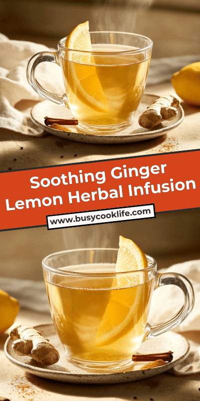 Soothing Ginger Lemon Herbal Infusion