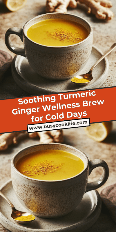 Soothing Turmeric Ginger Wellness Brew for Cold Days