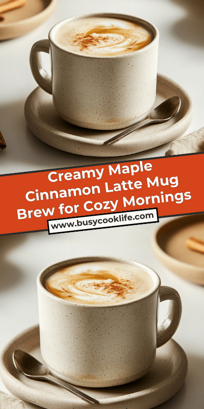 Creamy Maple Cinnamon Latte Mug Brew for Cozy Mornings