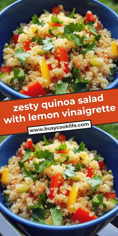 zesty quinoa salad with lemon vinaigrette