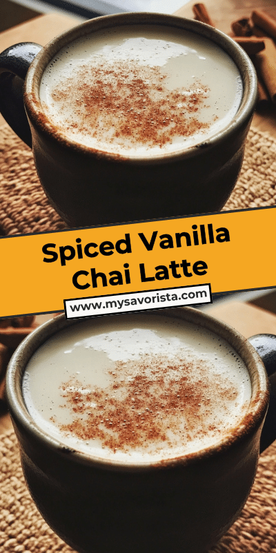 Spiced Vanilla Chai Latte