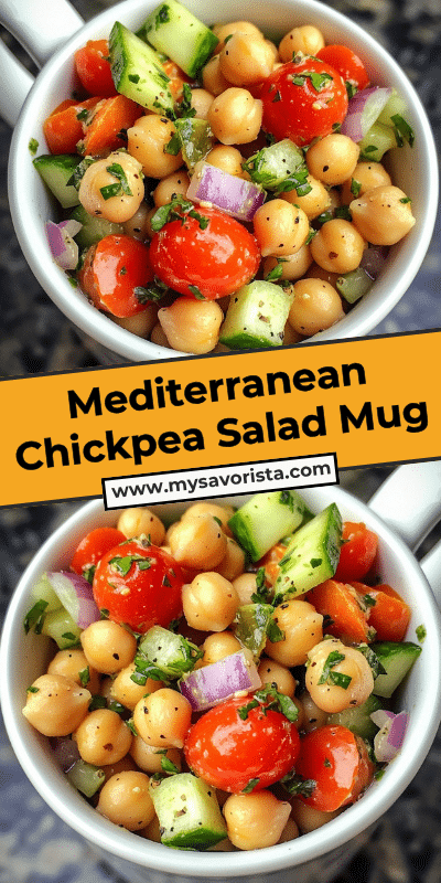 Mediterranean Chickpea Salad Mug