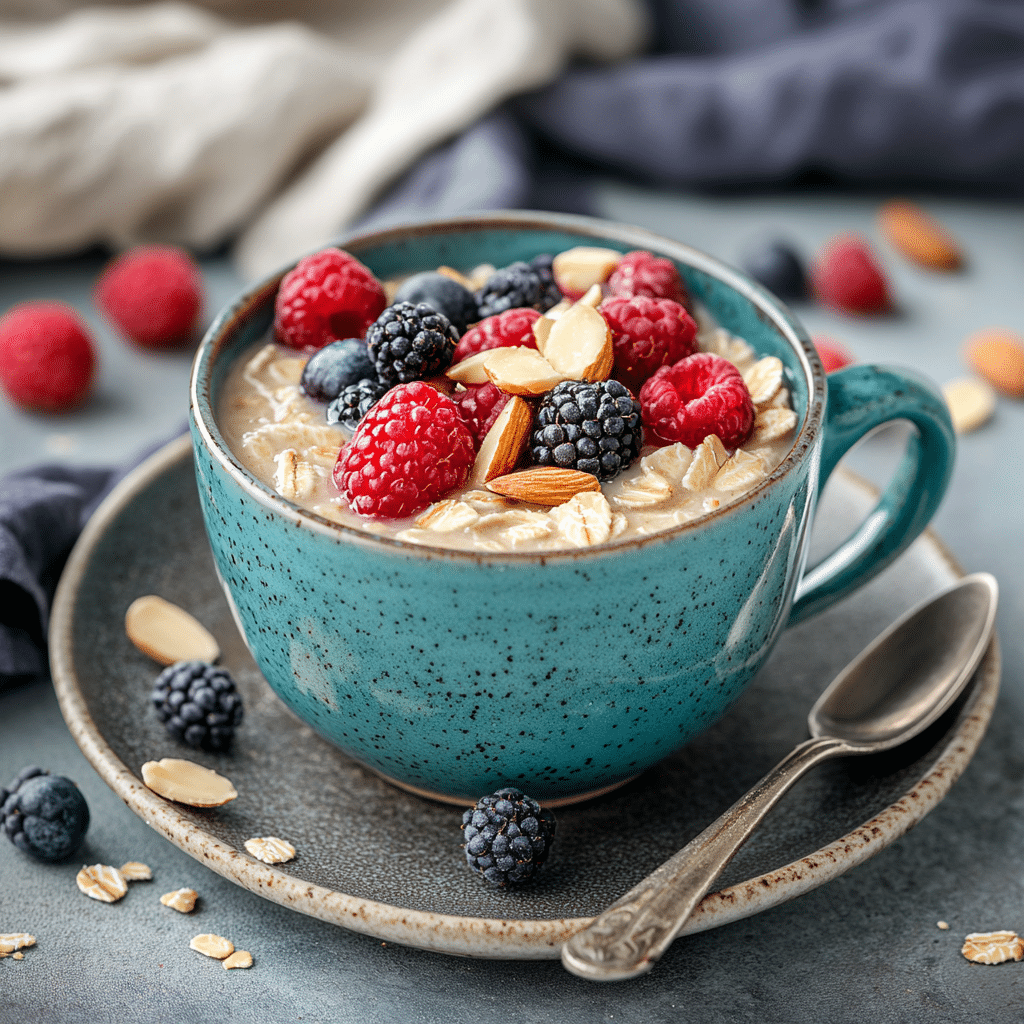 Berry Almond Overnight Breakfast Mug — restaurant-quality recipe photo