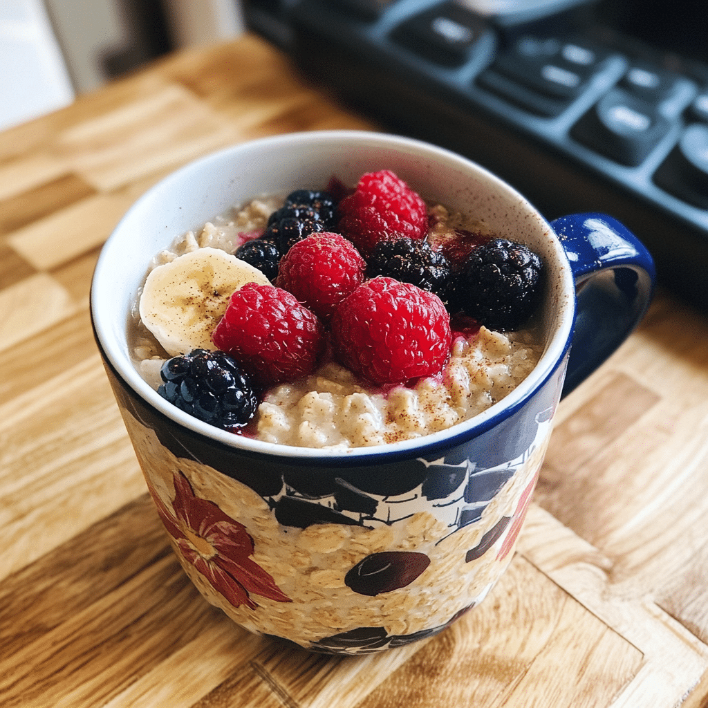 Berry Banana Oatmeal Mug — restaurant-quality recipe photo