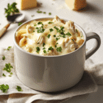 How to make Cheesy Chicken Alfredo Dinner Mug Meal in Minutes — key cooking step