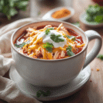 How to make Cheesy Chicken Enchilada Dinner Mug Meal in Minutes — key cooking step