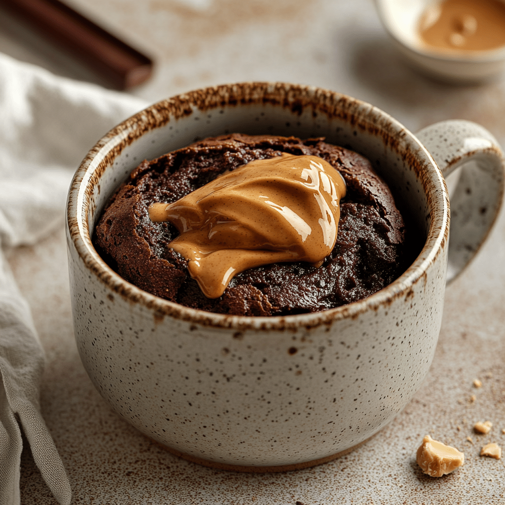 Chocolate Peanut Butter Mug Brownie — restaurant-quality recipe photo