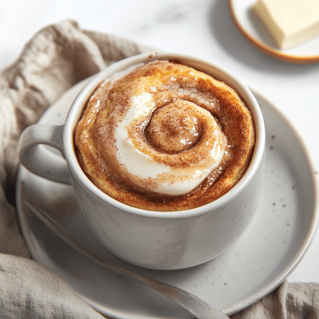 Cinnamon Roll Mug Pancake — restaurant-quality recipe photo