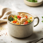 How to make High-Protein Chicken & Quinoa Mug Bake — key cooking step
