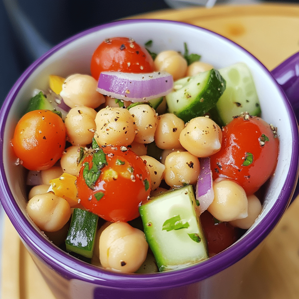 Mediterranean Chickpea Salad Mug — restaurant-quality recipe photo