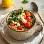 How to make Mediterranean Quinoa Veggie Mug — key cooking step