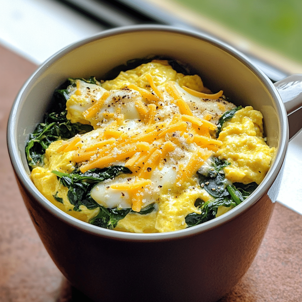 Savory Breakfast Egg and Spinach Mug — restaurant-quality recipe photo
