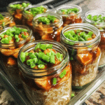 How to make Savory Chicken and Rice Meal Prep Jars — key cooking step