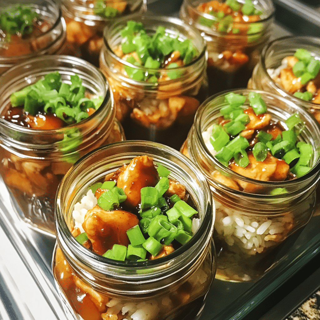 Savory Chicken and Rice Meal Prep Jars — restaurant-quality recipe photo