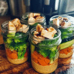 How to make Savory Chicken and Vegetable Meal Prep Jars — key cooking step