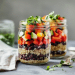 How to make Savory Quinoa and Black Bean Meal Prep Jars — key cooking step