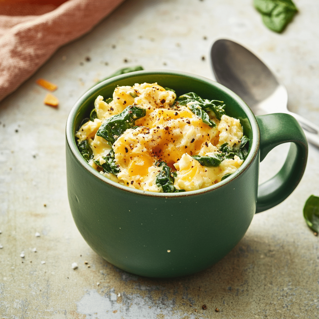 Savory Spinach and Cheese Breakfast Mug — restaurant-quality recipe photo