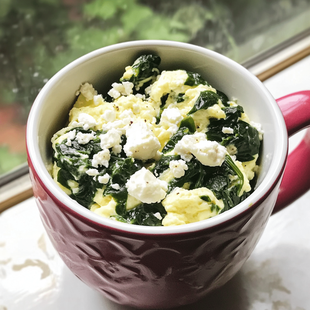 savory spinach and feta breakfast mug — restaurant-quality recipe photo