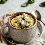 How to make Savory Spinach Feta Breakfast Mug Bake — key cooking step