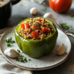 How to make Savory Stuffed Pepper Mug Meal — key cooking step