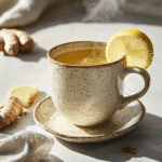 soothing ginger lemon herbal infusion step