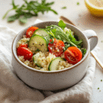 How to make Zesty Lemon Herb Quinoa Mug Salad — key cooking step