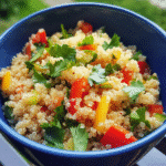 How to make zesty quinoa salad with lemon vinaigrette — key cooking step