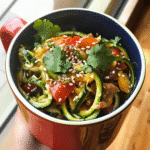 How to make Zucchini Noodle Stir-Fry Mug — key cooking step