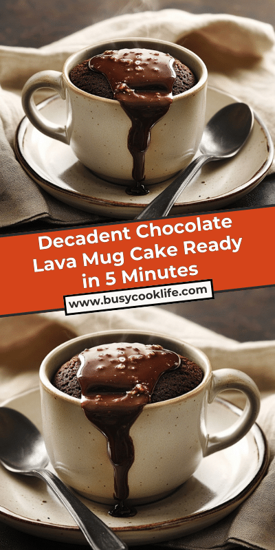 Decadent Chocolate Lava Mug Cake Ready in 5 Minutes