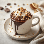 How to make Chocolate Hazelnut Delight Mug Treat — key cooking step