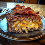 How to make Smoked Bacon Mac and Cheese Stuffed Meatloaf — key cooking step