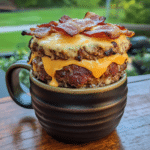 How to make Smoked Bacon Triple-Cheese Stack Meatloaf — key cooking step