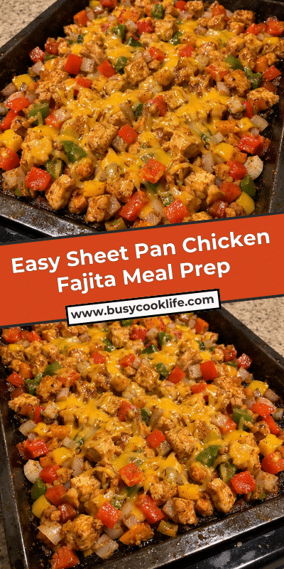 Easy Sheet Pan Chicken Fajita Meal Prep