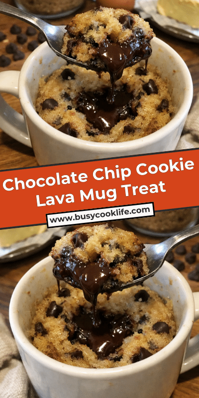 Chocolate Chip Cookie Lava Mug Treat