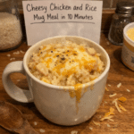 How to make Cheesy Chicken and Rice Mug Meal in 10 Minutes — key cooking step
