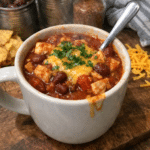 Cheesy Chicken Chili Mug Meal in 10 Minutes — restaurant-quality recipe photo