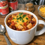 How to make Cheesy Chicken Chili Mug Meal in 10 Minutes — key cooking step