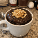 How to make Decadent Chocolate Peanut Butter Mug Cake in 5 Minutes — key cooking step