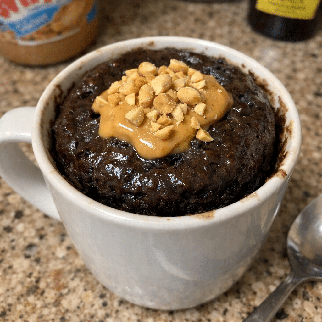 Decadent Chocolate Peanut Butter Mug Cake in 5 Minutes — restaurant-quality recipe photo