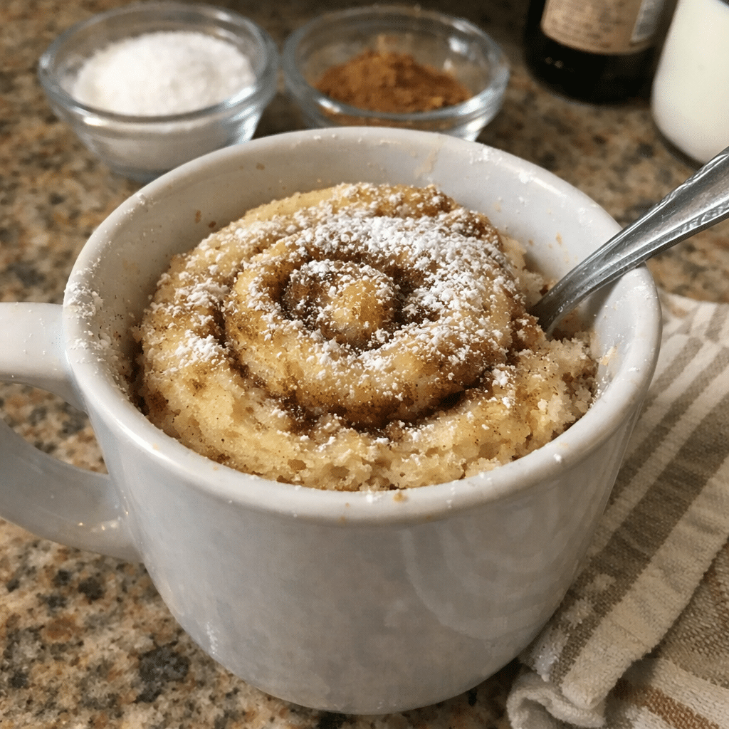 Decadent Cinnamon Roll Mug Cake Ready in 5 Minutes — restaurant-quality recipe photo