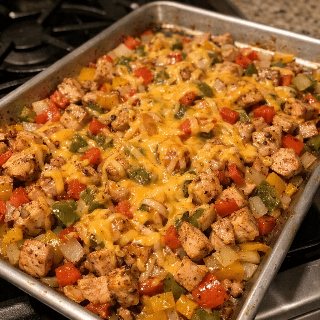 Easy Sheet Pan Chicken Fajita Meal Prep — restaurant-quality recipe photo